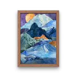 Fuji VI-home decor,Nordic paintings,Interior Design,hostel,mountain,wall decor