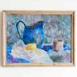 still life original painting watercolor art fruit painting impressionism
