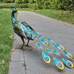 Solar Peacock Garden Stake