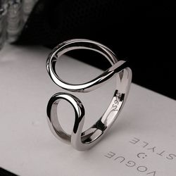 silver ring - sterling silver 925 adjustable ring