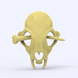 3D Model STL CNC Router file 3dprintable Hairpin Skull