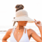 Straw visor hat gift for her