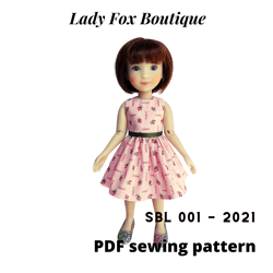 sleeveless dress pattern for siblies dolls by ruby red fashion friends