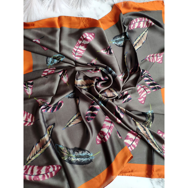 orange silk scarf