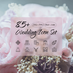 85+ Wedding Icon Set