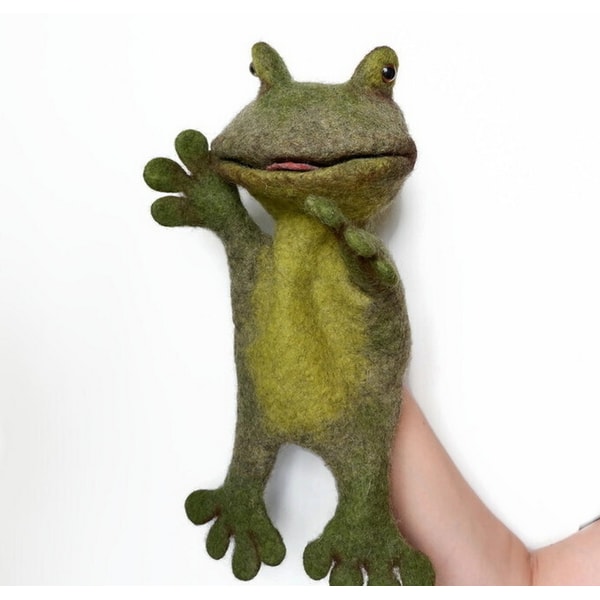 Frog, toad puppet for home puppet theater. Handmade. I will | Inspire ...