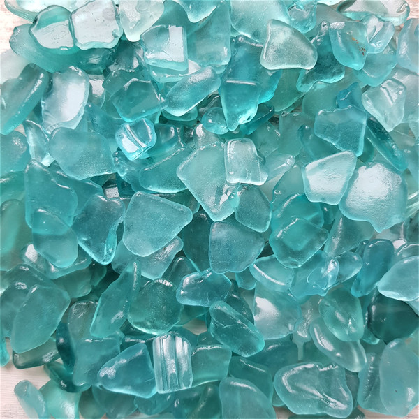small aqua sea glass