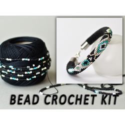 Mothers Day gift idea, Do It Yourself kit, Jewelry Making Kit, DIY gift for women, Bead Crochet Kit, Adult Craft Kits, beaded bracelet DIY Kit