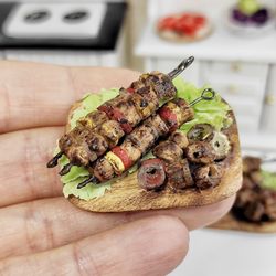 Realistic miniature kebab 1 12 - Barbecue - Mini kebab - Kebab for dolls - gift ideas - miniature - dollhouse miniature