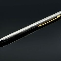 Sterling Silver Long Clip Pen Gold Plating