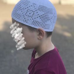 Muslim crochet cotton kufi hat skullcap