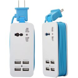 4 Port USB and Universal Outlet Charging Station