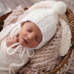 Newborn bonnet Photography props Baby girl or boy bonnet