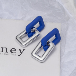 Blue Earrings For Women Geometric Dangle
