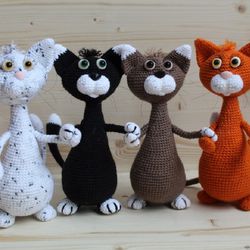 Crochet pattern cat, digital file PDF, amigurumi animals
