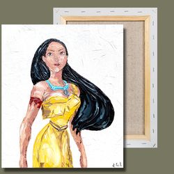 Pocahontas Wall Art / Pocahontas Painting / Disney Wall Art / Disney painting / Disney Princess Painting / Pop Art Painting / Pocahontas Disney Wall Art 