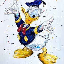 Donald Duck Wall Art / Donald Duck Painting / Disney Wall Art / Disney painting / Original Painting / Disney character Wall Art
