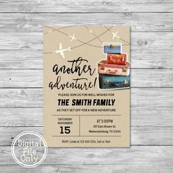 Moving Party Invite, Farewell Invitation, Going Away Party Invitation, Farewell Party Invitation 5x7 Card
