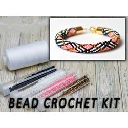 DIY Jewelry kit, beading kits, bead crochet kit bracelet