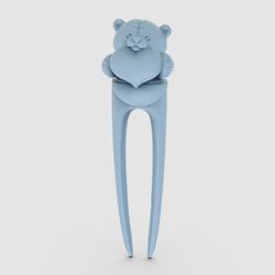 3D Model STL CNC Router file 3dprintable Hairpin Teddy Bear