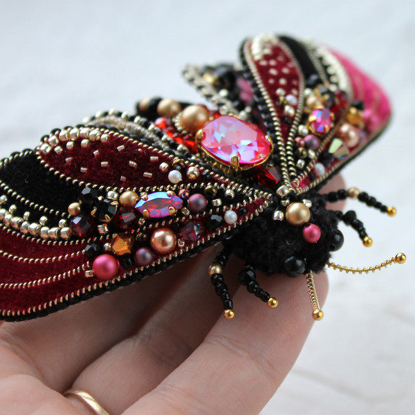 Beaded-Insect-Brooch-Pin