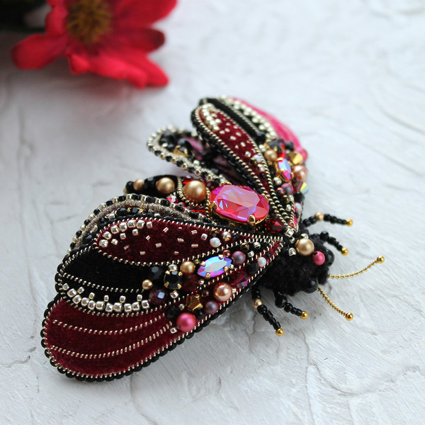 Embroidered-Moth-Pin