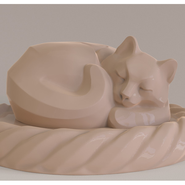 Scale cat curlup stl cncmodel 3dprintmodel.jpg