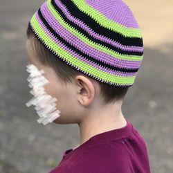 Short crochet sun hat