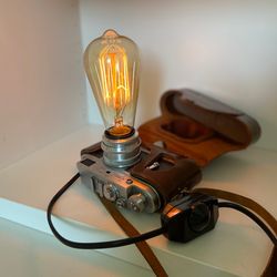 Vintage Camera Lamp, Edison lamp, desk lamp, wall sconce