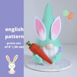 Easter gnome pattern and Tutorial  Sewing toy pattern