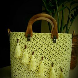 Handmade women's Bag Knitted fabric