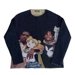 anime tapestry sweatshirt ft. asap rocky & playboi carti