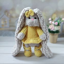 Toy Bunny,toys For Kids Girls,knitted Bunny,1st Dolls,bunny Plush Toy,girls Toys