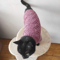 Cats sweaters Jumper for cat Sphynx cat sweater Outfit for cat Pets clothes Hand knitted jumper for pet Small dog jumper