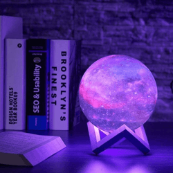 galaxy moon lamp