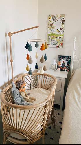 Baby mobile Raindrops - nursery decor- neutral baby mobile- gift for newborn