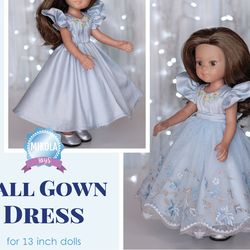 Paola Reina clothes, Silk dress, shoes, underwear, tulle skirt, Paola Reina dress, 13 inch doll clothes, Doll clothing