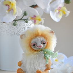Lion toy, handmade toy, collectible toy, teddy lion