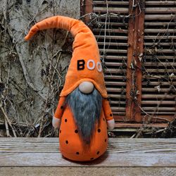 halloween gnome, halloween decoration gnome, halloween outdoor decor, home decor, halloween boo gnome, gift idea