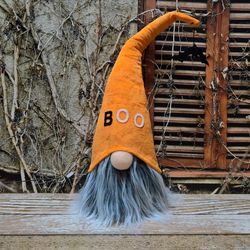 Halloween decoration gnome, Halloween outdoor decor, Home decor, Halloween BOO gnome, Gift idea, Halloween gifts