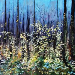 Forest Painting Oil Original Art Landscape Artwork Canvas Art