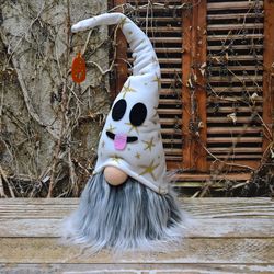 halloween ghost gnome, halloween decoration gnome, halloween outdoor decor, home decor, gift idea, halloween gift, fall gnome