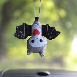 Bat car mirror hanging accessories. Bat Charm. Car accessory for teens, for woman. Halloween car accessory.