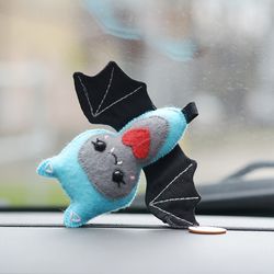 Bat. Car accessory. Car mirror hanging accessory. Halloween gift. Сar mirror bat.
