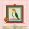 Caique parrot cross stitch pattern