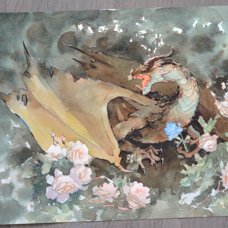 дракон с голубой розой4.jpg