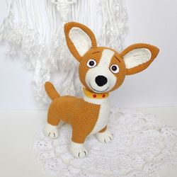 Corgi dog crochet pattern  Amigurumi dog pattern PDF in English