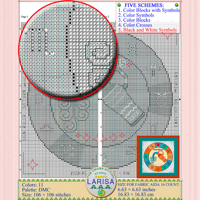 Water carrier cross stitch pattern