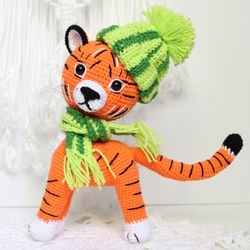 Crochet tiger pattern PDF in English  Amigurumi tiger toy