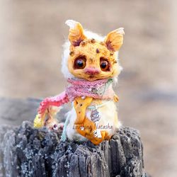 Forest creature Kuzya fantasy creature toy creation doll, animal doll, fantasy beast, furry a